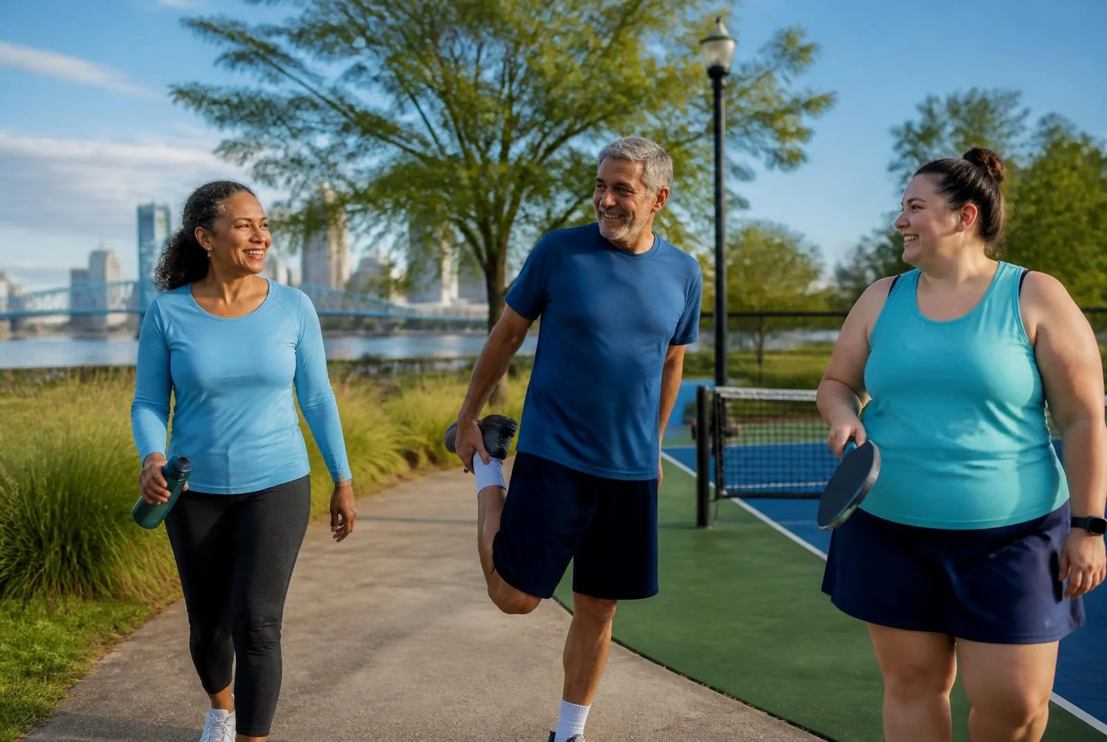 Adults enjoying recreational activity in a Jacksonville park